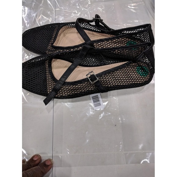 Sincerely Jules Fishnet Mesh Ballet Flats Mary Jane - Picture 2 of 3